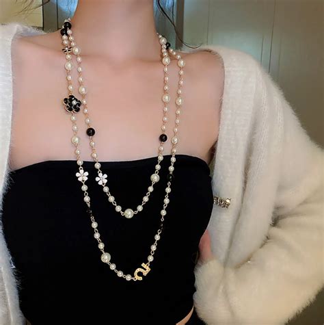 chanel long necklace dupe|chanel necklace knockoff.